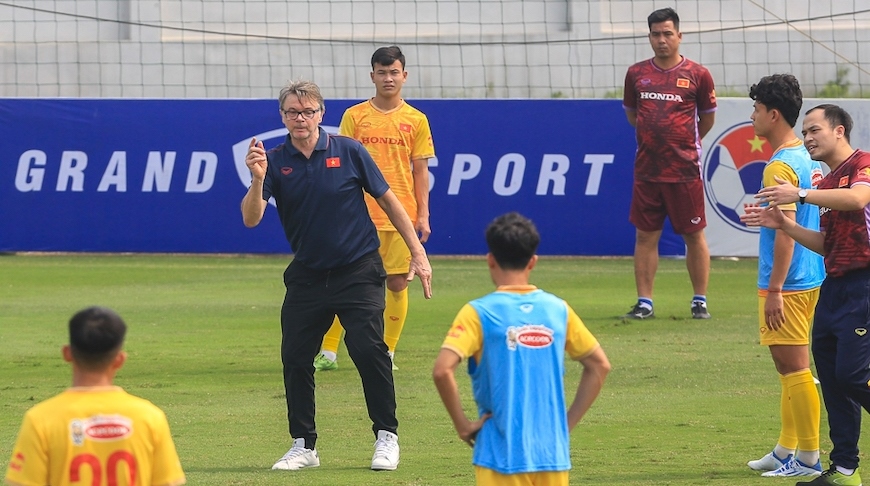 U22 Viêt Nam hướng tới tấm HCV SEA Games 32. Ảnh: VFF