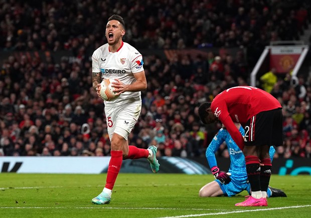 Sevilla có hai bàn ở những phút cuối trận. (Nguồn: Getty Images)