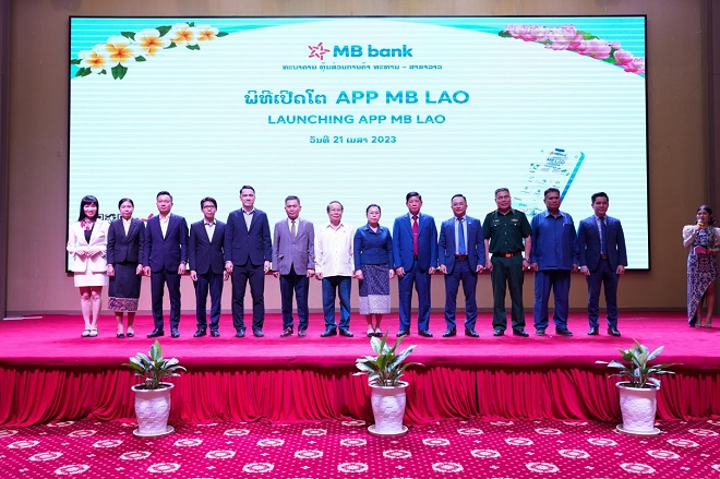 Lễ ra mắt App MB Lào diễn ra tại Thủ đô Viêng Chăn (Lào).