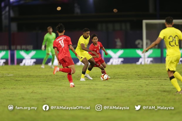 U22 Malaysia có chiến thắng đậm 5-1 trước U22 Lào. (Nguồn: FAM)