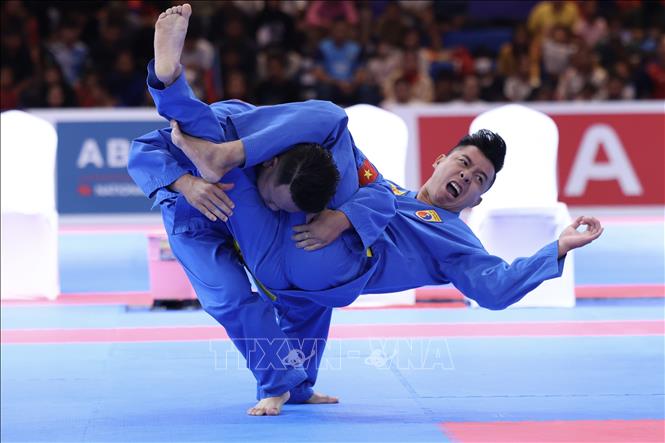 Đội tuyển Vovinam Việt Nam giành HCB ở nội dung Đòn chân tấn công nam với thành tích 267 điểm. Ảnh minh họa: Minh Quyết/TTXVN