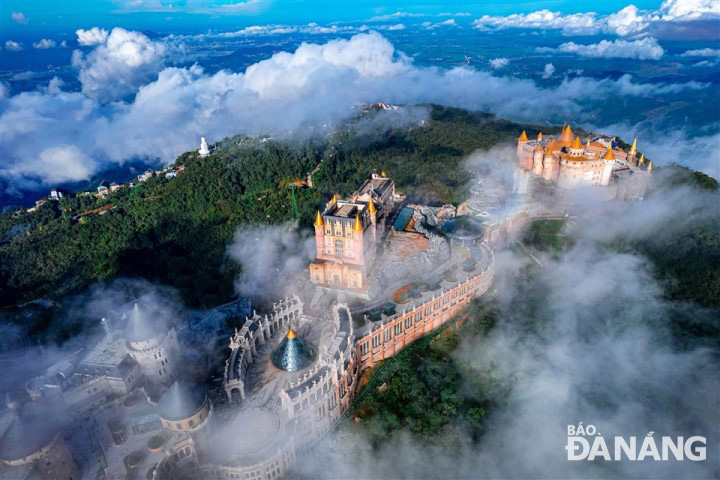 A corner of Sun World Ba Na Hills tourist area is being operated and exploited