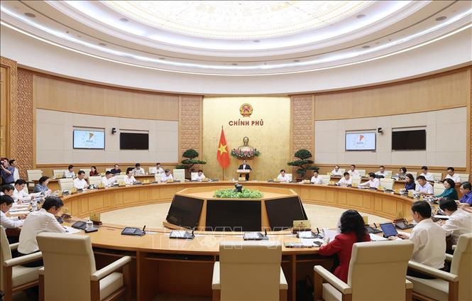 Phiên họp Chính phủ thường kỳ tháng 4/2023. Ảnh: Dương Giang/TTXVN