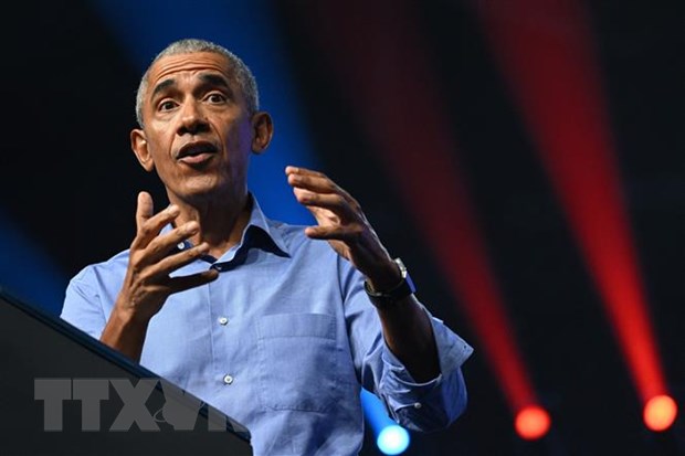 Cựu Tổng thống Mỹ Barack Obama. (Ảnh: AFP/TTXVN)