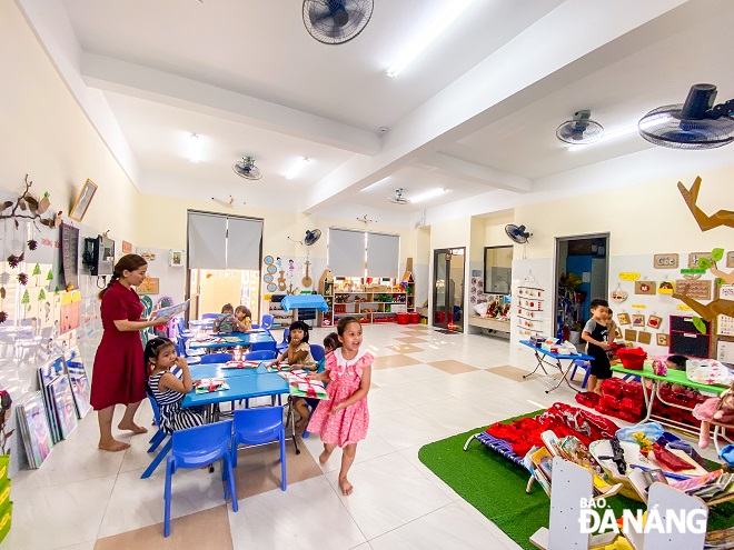 Classrooms are spacious and airy.