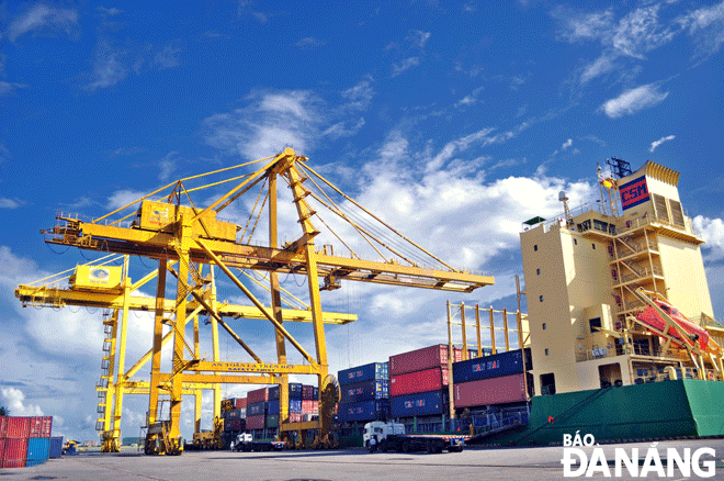 Marine economy is an important driving force contributing to Da Nang’s socio-economic development. Here is scene captured at the Tien Sa Port. Photo: V.H