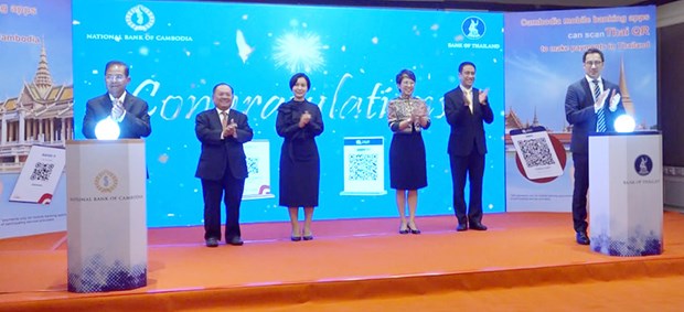 Delegates of Cambodia and Thailand at the Cross-Border QR Payment Phase II launching ceremony (Photo:cpp.org.kh)