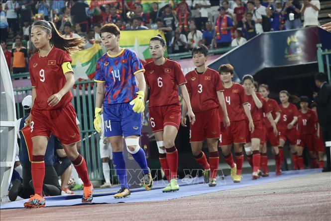 Đội tuyển bóng đá nữ Việt Nam. Ảnh: Hoàng Linh/TTXVN