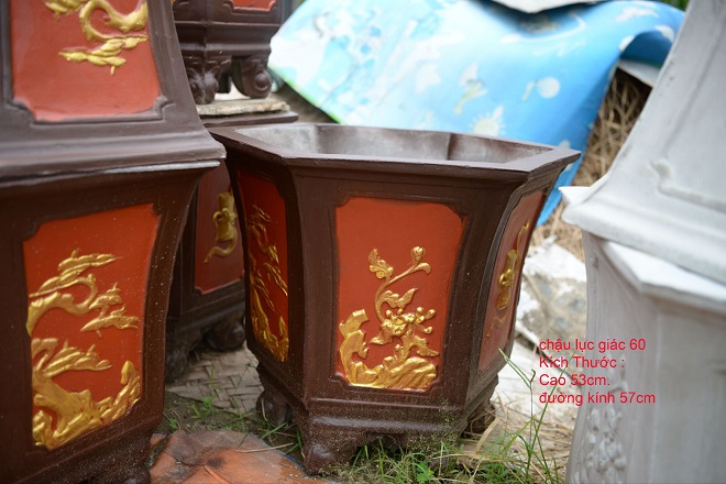 Chậu xi-măng lục giác 60cm. Nguồn (gomsukimlanhanoi.com)