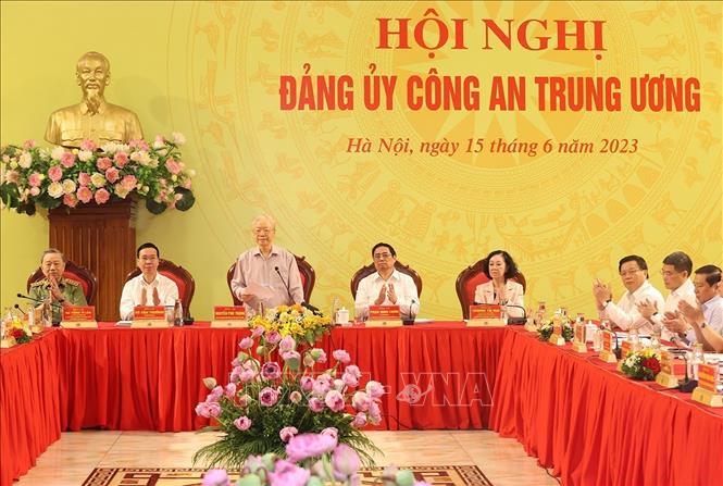 Tổng Bí thư Nguyễn Phú Trọng phát biểu chỉ đạo hội nghị. Ảnh: Trí Dũng/TTXVN