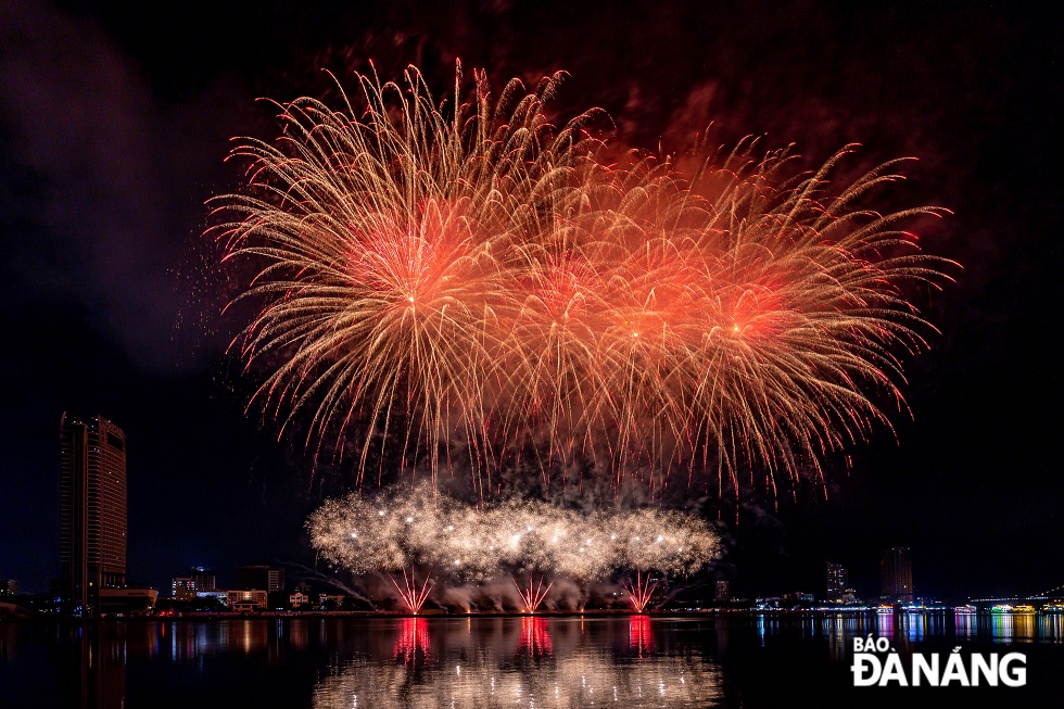 A fireworks performance. Photo: HA MANH QUAN