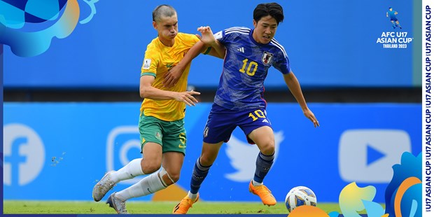 U17 Nhật Bản có chiến thắng thuyết phục trước U17 Australia. (Nguồn: AFC)