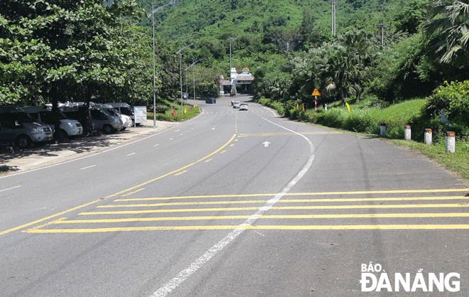 A section of National Highway 14G connecting Quang Nam Province and Da Nang city is being upgraded. Photo: T.L