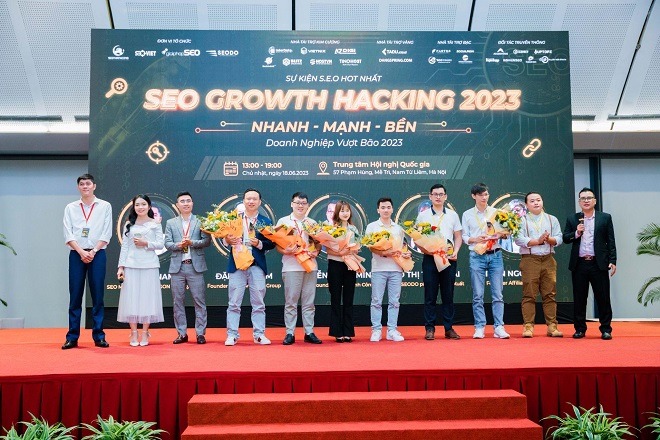 Các diễn giả tại sự kiện SEO Grow Hacking 2023.