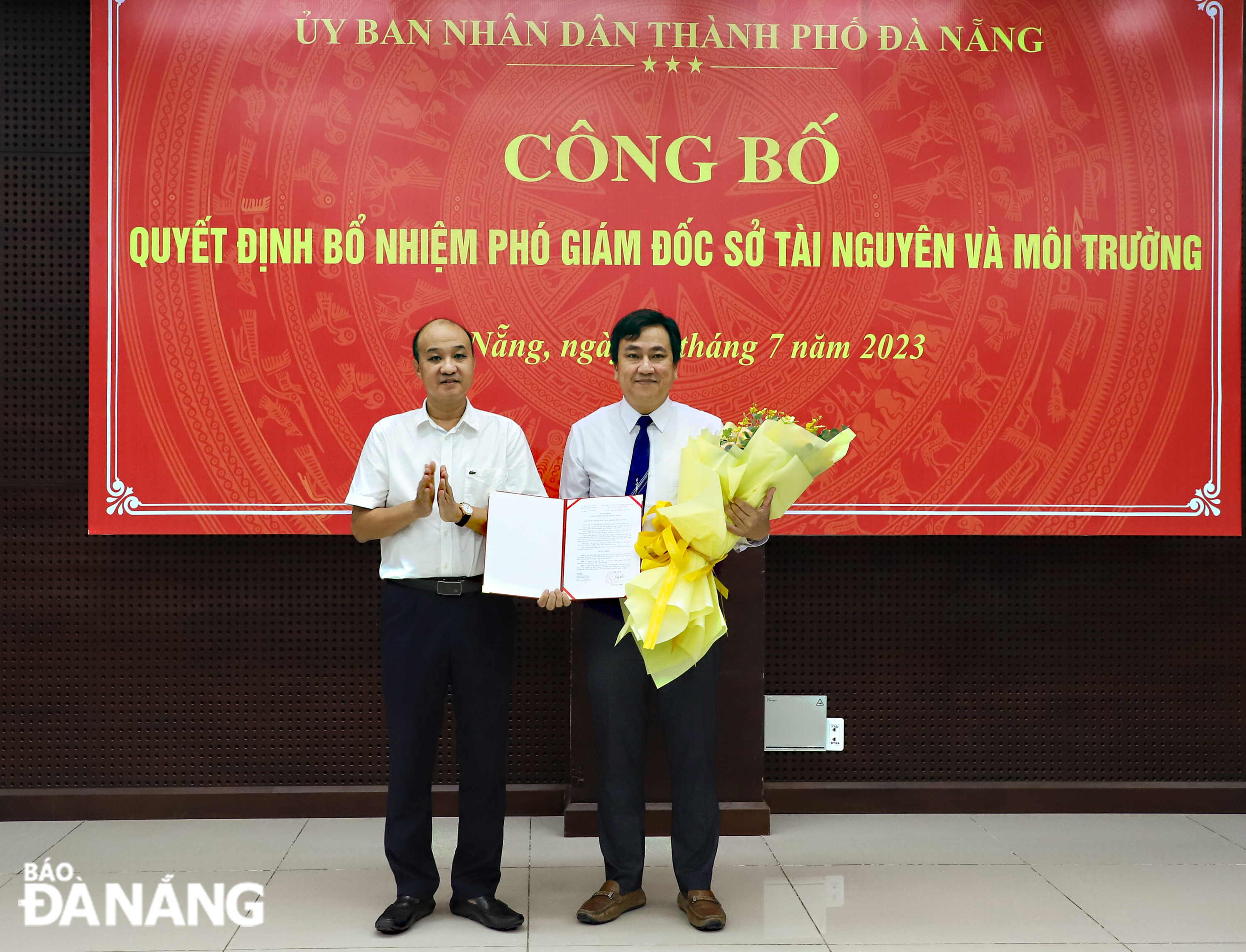 Ông Đặng Quang Vinh làm Phó Giám đốc Sở Tài nguyên và Môi trường