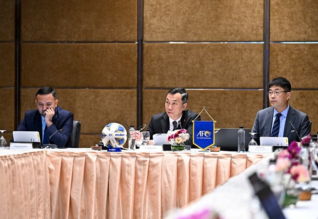 Chủ tịch VFF Trần Quốc Tuấn chủ trì cuộc họp Ban thi đấu AFC trên cương vị Trưởng ban. (Nguồn: VFF)