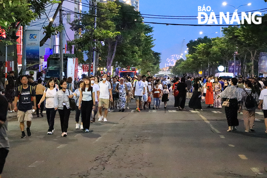 Local residents and tourists flock to the viewing stands to watch the fireworks performances