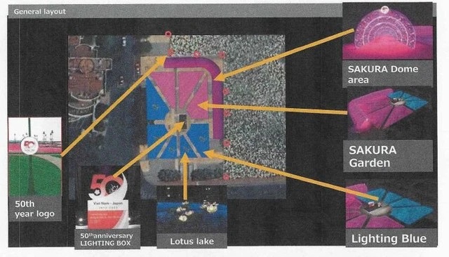 Estimated layout of lighting areas (Photo: vtv.vn)