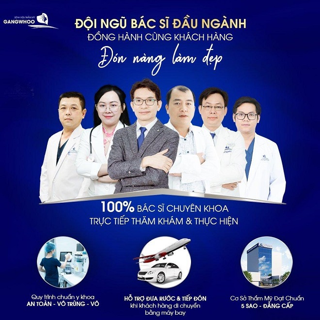 Đội ngũ bác sĩ Việt - Hàn tại Bệnh viện thẩm mỹ Gangwhoo.