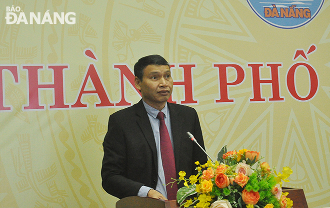 Phó Chủ tịch Thường trực UBND thành phố Hồ Kỳ Minh phát biểu tại buổi họp hội thảo. Ảnh: THÀNH LÂN 