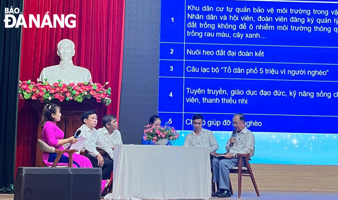 Hội nghị triển khai nhân rộng các mô hình “Dân vận khéo” theo Đề án 04-ĐA/TU trên địa bàn quận Liên Chiểu. (Ảnh Ban Dân vận Quận ủy Liên Chiểu cung cấp)