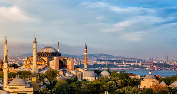 Những ngọn tháp ở Hagia Sophia, Istanbul, Thổ Nhĩ Kỳ. (Nguồn: Getty Images)