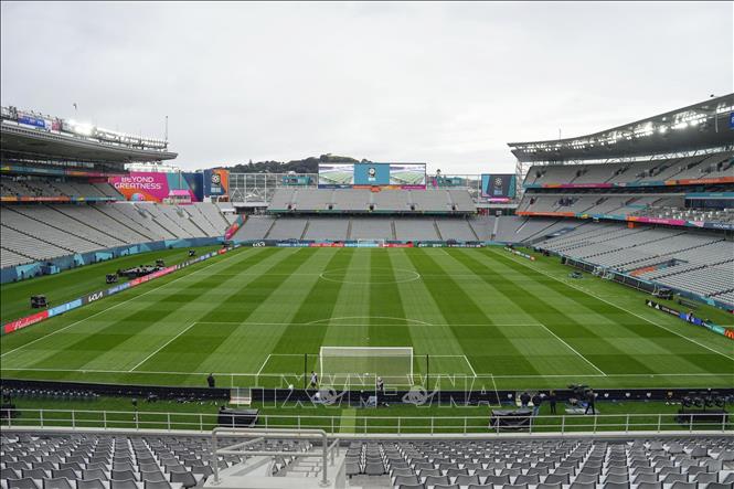 Quang cảnh sân vận động Eden Park in Auckland, New Zealand, nơi sẽ diễn ra lễ khai mạc và các trận đấu của World Cup nữ 2023, ngày 20-7-2023. Ảnh: Kyodo/TTXVN