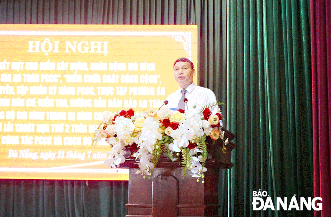 Phó Chủ tịch Thường trực UBND thành phố Hồ Kỳ Minh phát biểu tại hội nghị.  Ảnh: LÊ HÙNG
