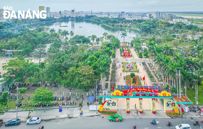 The March 29 Park upgrade project is expected to cost VND 673.128 billion in total funded by the city budget. IN PHOTO: The park is seen from above. Photo: KIM LIEN