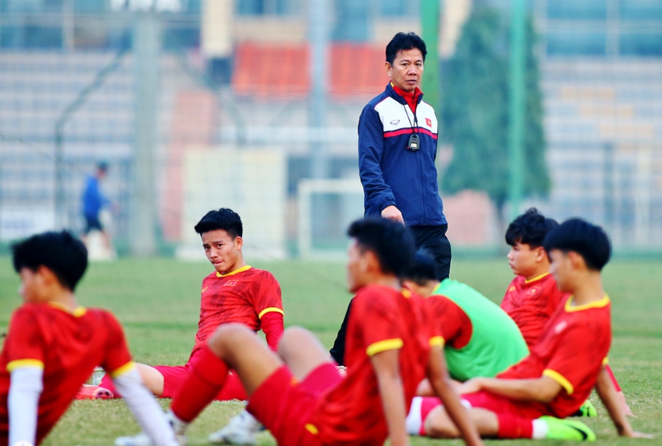 Đội tuyển U23 Việt Nam lấy cầu thủ U20 làm lực lượng chủ lực để chuẩn bị cho giải Đông Nam Á. Ảnh: VFF