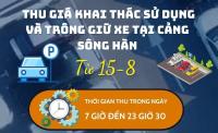 Infographic: Đà Nẵng - Thu giá khai thác sử dụng và trông giữ xe tại cảng Sông Hàn từ 15-8