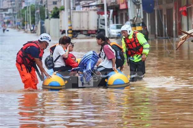 A number of Chinese localities, including Beijing, Tianjin cities and Hebei province have been affected by flood causing by storm-triggered rains (Photo: VNA)