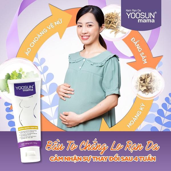 Phòng ngừa và cải thiện vết rạn với kem rạn da Yoosun Mama.