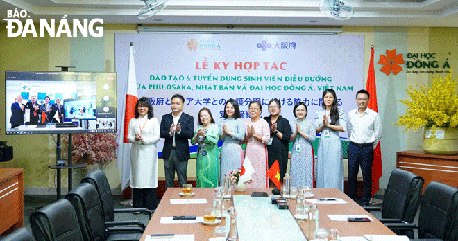 The signing ceremony between the Dong A University and Japan's Osaka Prefecture 