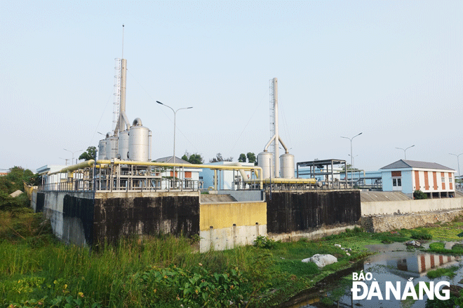 The Ngu Hanh Son wastewater treatment station at phase 2 has been completed and put into operation, which has helped improve the environment in Khue My Ward, Ngu Hanh Son District. Photo: HOANG HIEP