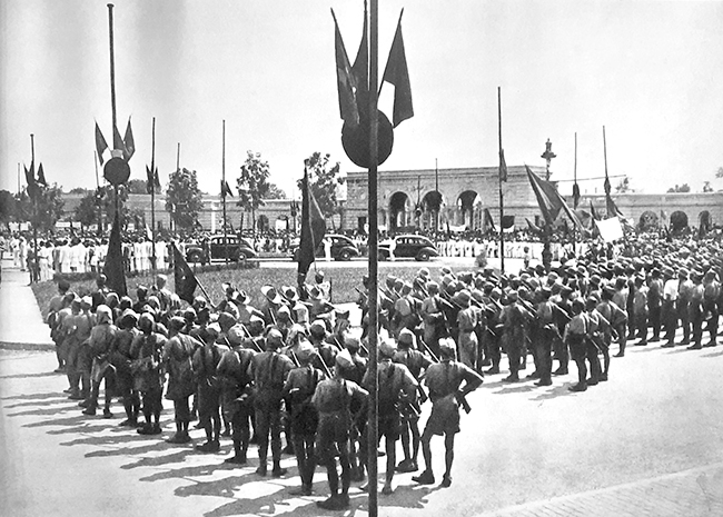 Quang cảnh ngày 2-9-1945 tại Hà Nội. (Ảnh tư liệu)