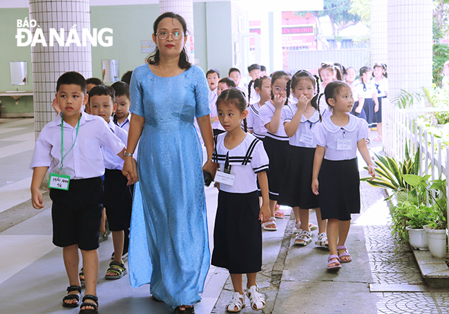 Năm học 2023-2024, Trường Tiểu học Trần Cao Vân (quận Thanh Khê) tiếp tục nâng cao chất lượng Chương trình Giáo dục phổ thông 2018. Ảnh: NGỌC HÀ       