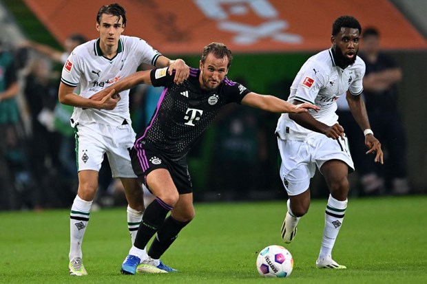 Harry Kane tịt ngòi, nhưng Bayern vẫn phá dớp thành công trước Gladbach. (Nguồn: Getty Images)