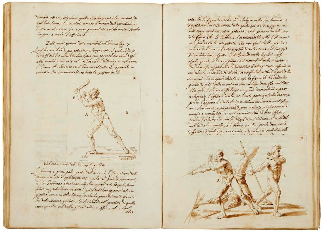 Một trang trong bản thảo cuốn sách Treatise on Painting của danh họa thời Phục hưng Leonardo da Vinci. Ảnh: Sotheby’s / Artnet