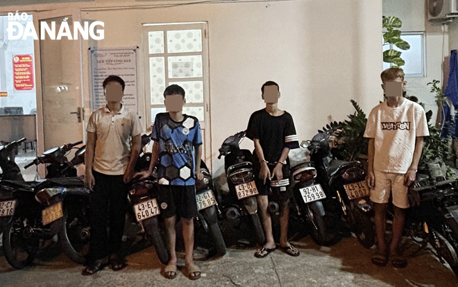 Nhóm thanh-thiếu niên từ 13-15 tuổi thực hiện hàng chục vụ trộm cắp xe máy trên địa bàn thành phố. Ảnh: LÊ HÙNG