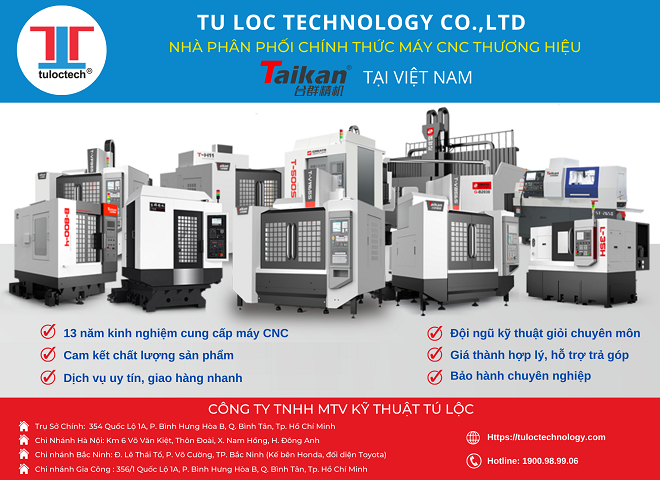 TULOCTECH là đại lý phân phối chính thức thương hiệu máy CNC.