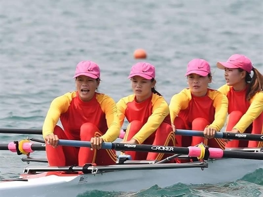 Trong ngày thi đấu đầu tiên của môn Rowing, các VĐV Việt Nam đã xuất sắc giành quyền lọt vào chung kết ở 4 trong số 5 nội dung tham gia tranh tài. Ảnh: tdtt.gov.vn