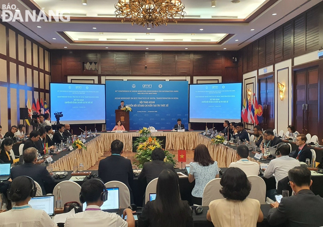 Toàn cảnh hội thảo ASEAN: Chuyển đổi số báo chí kiến tạo tri thức số. Ảnh: M.Q