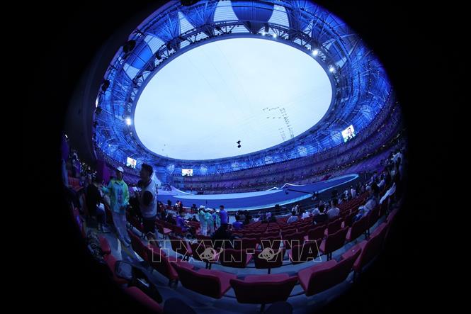 Sân vận động Olympic thành phố Hàng Châu (Trung Quốc). Ảnh: Hoàng Linh/TTXVN