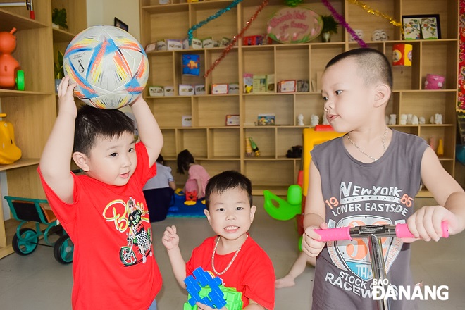 Children in the district are excited to have a clean and bright playing space