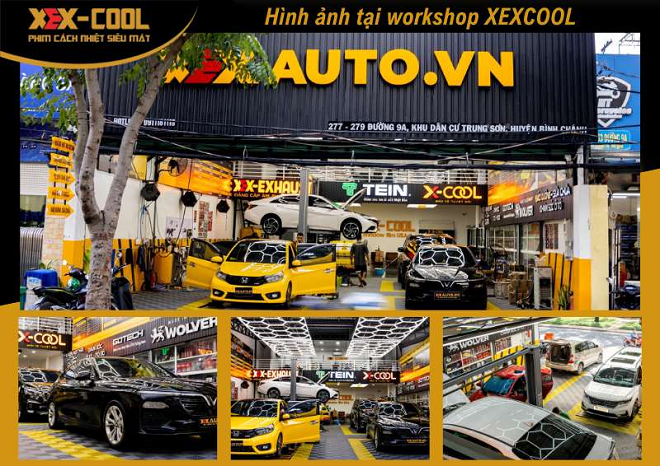 Hình ảnh dán phim cách nhiệt tại Workshop XEX-COOL.