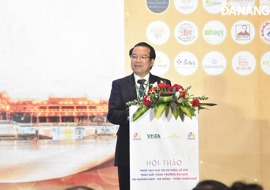Cục phó Cục Du lịch Quốc gia Việt Nam Hà Văn Siêu cho rằng 3 địa phương có rất nhiều lợi thế để phát triển về sự kiện, lễ hội. Ảnh: THU HÀ