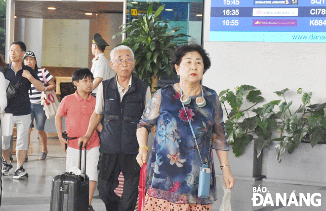 International visitors at Da Nang International Airport. Photo: THU HA