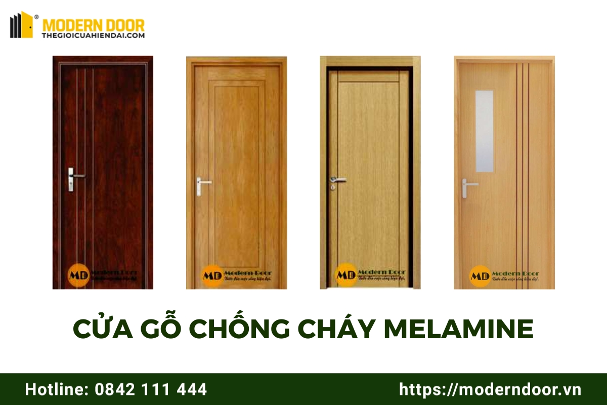 Cửa gỗ chống cháy Melamine.