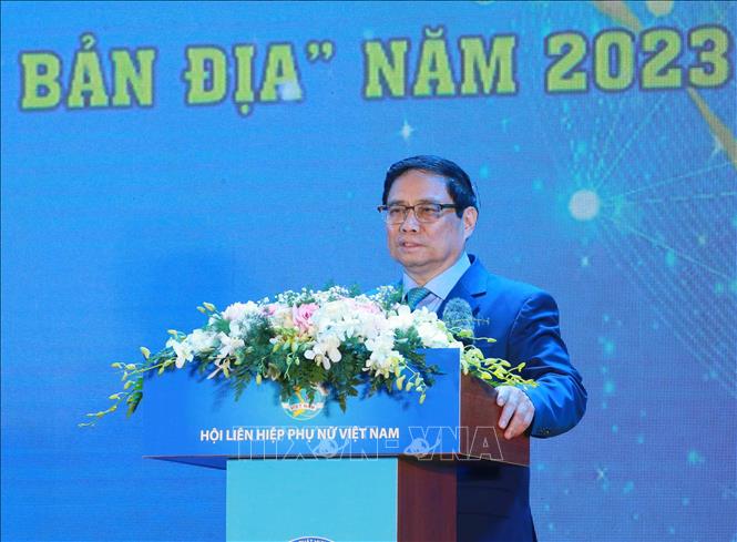 Thủ tướng Phạm Minh Chính phát biểu tại lễ trao giải. Ảnh: Phương Hoa/TTXVN